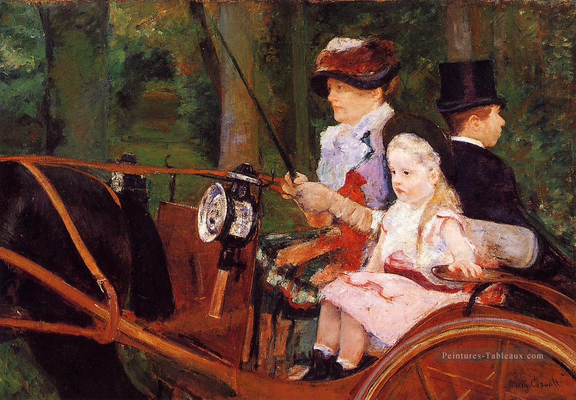 Femme et enfant au volant des mères des enfants Mary Cassatt Peintures à l'huile